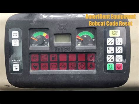 how to clear codes on a bobcat skid steer|bobcat fault codes list pdf.